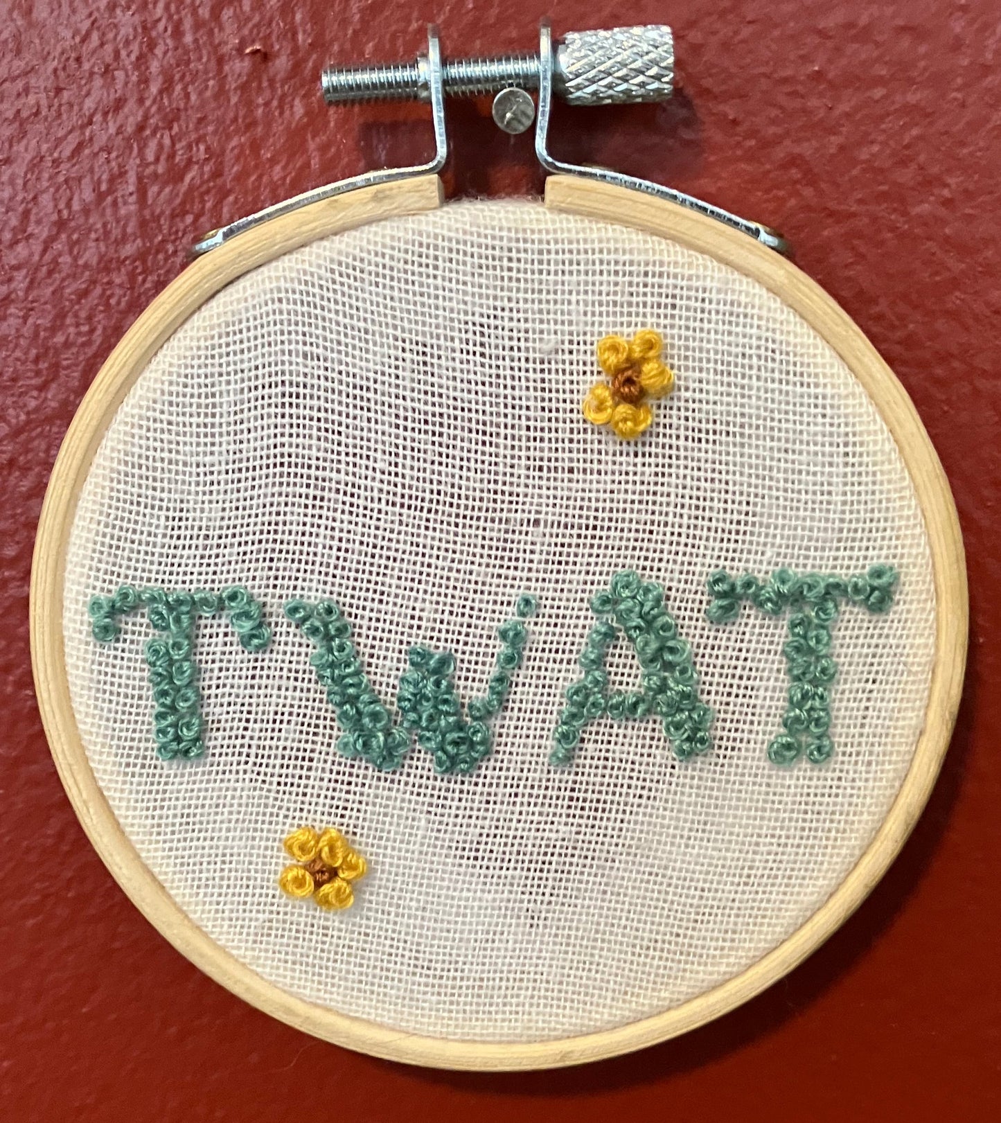 Twat Embroidery: Heather Font