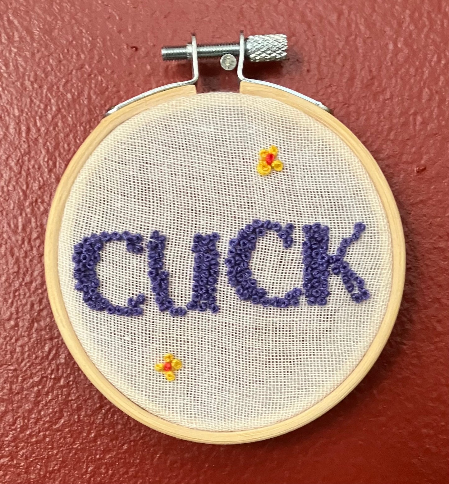 Cuck Embroidery: Heather Font