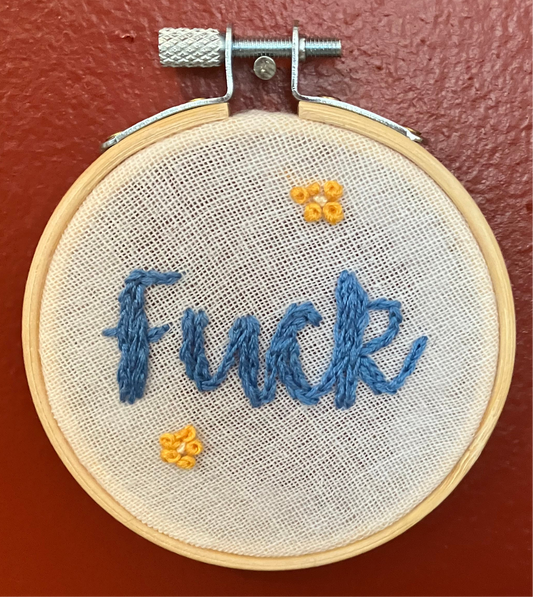 Fuck Embroidery: Carrie Font