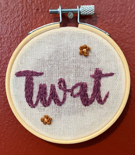 Twat Embroidery: Carrie Font