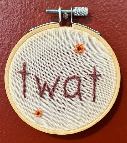 Twat Embroidery: Andrea Font