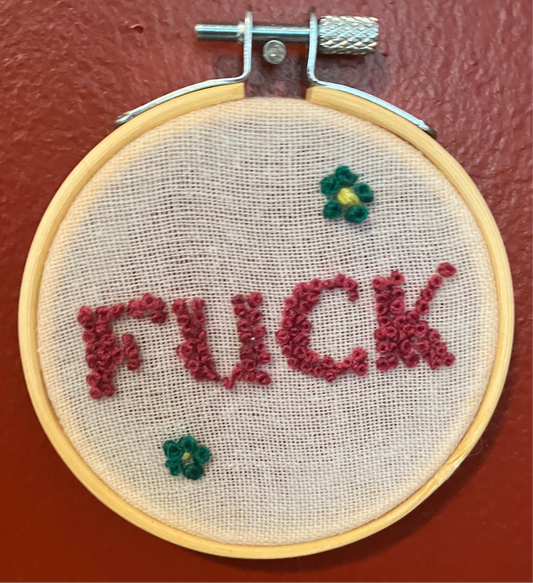 Fuck Embroidery: Heather Font