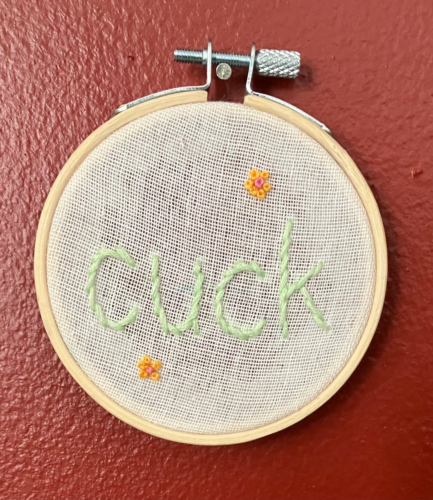 Cuck Embroidery: Andrea Font