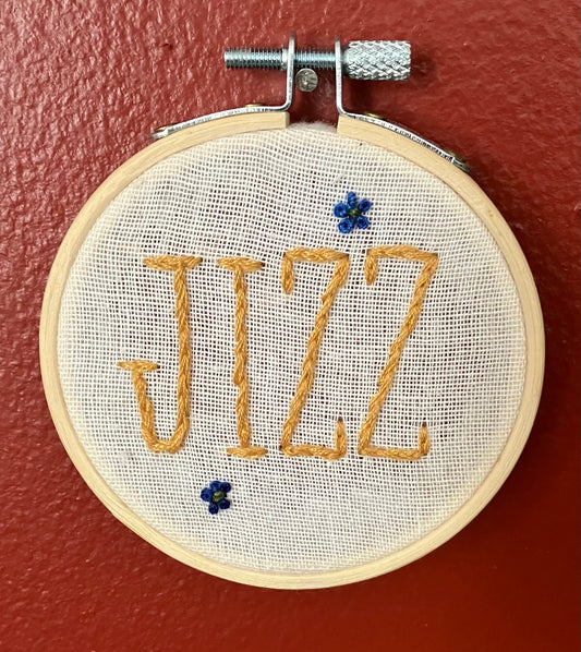 Jizz Embroidery: Nikki Font