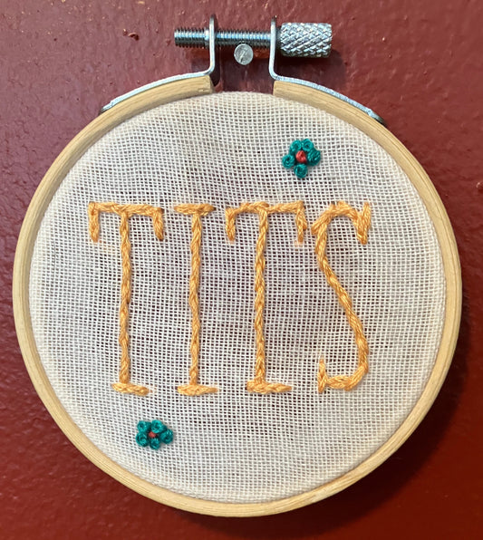 Tits Embroidery: Nikki Font