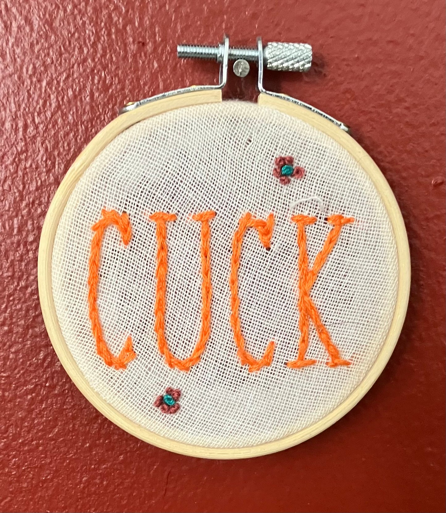 Cuck Embroidery: Nikki Font