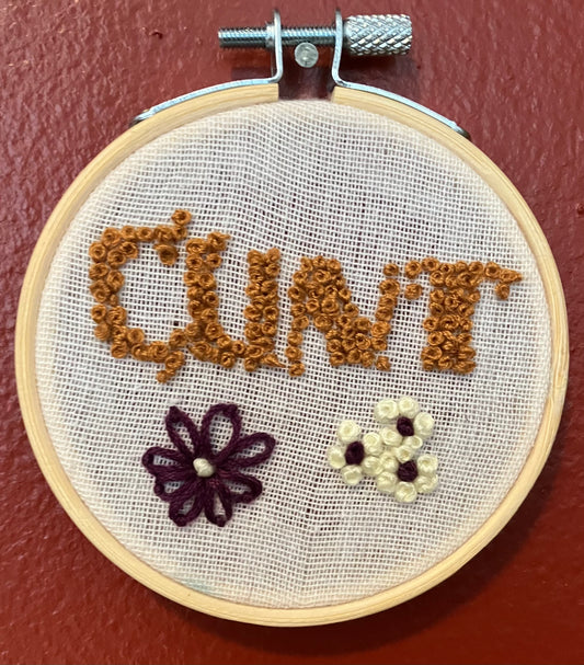 Cunt Embroidery: Heather Font