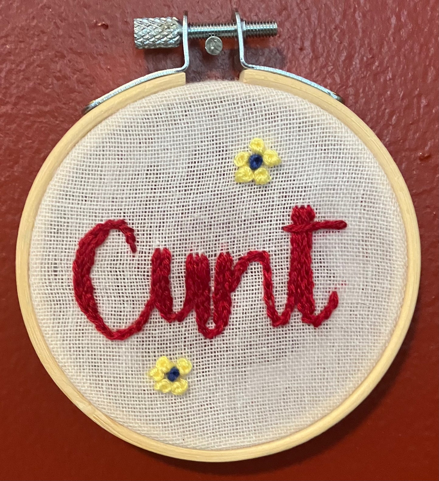 Cunt Embroidery: Carrie Font