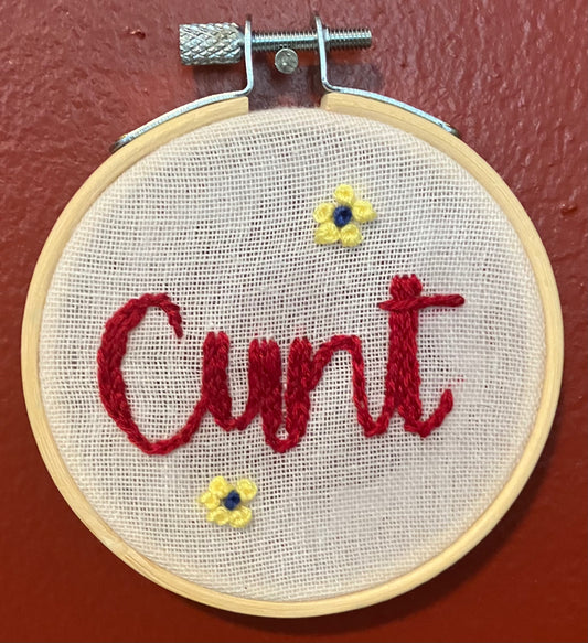 Cunt Embroidery: Carrie Font